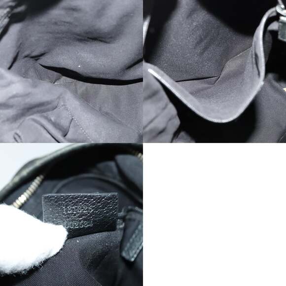 GUCCI GG Canvas Abbey Shoulder Bag Black Gold - Picture 12 of 12